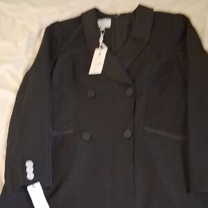 Sophisticated Black Women's Double-Breasted Blazer